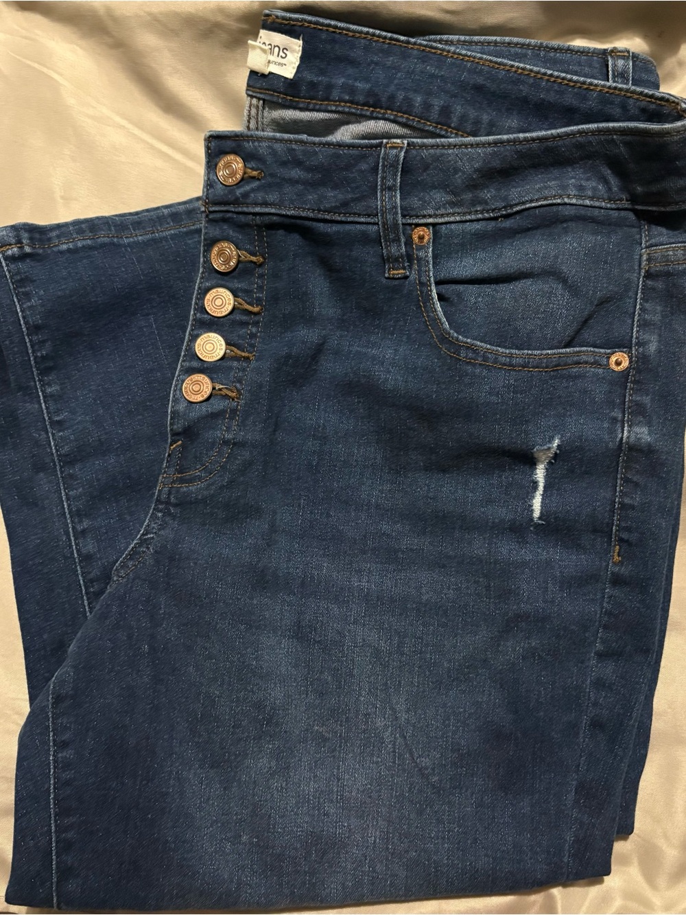 Maurices Dark Blue Capri with Button-Fly